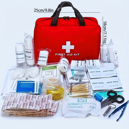 🚑 184pcs First Aid Kit - Portable & Comprehensive Emergency Medical Supplies 🌟 - Merkanny