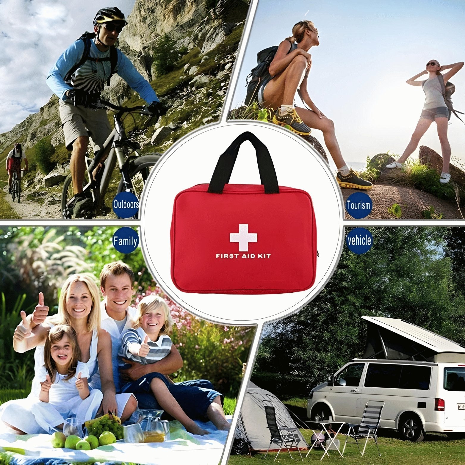 🚑 184pcs First Aid Kit - Portable & Comprehensive Emergency Medical Supplies 🌟 - Merkanny