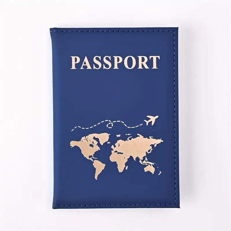 Stylish PU Leather Travel Passport Card Case - Securely Store Passport, Vaccine Card, and Travel Documents - Ideal for Couples and Families - Portable Flight Ticket Holder