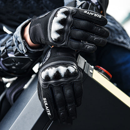 Motorcycle Riding Breathable Carbon Fiber Anti-drop Gloves