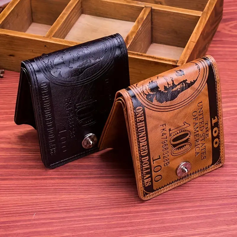 💼🎁 Exclusive Men's Novelty $100 Dollar Bill Wallet - The Perfect Blend of Style & Security! 🛡️💵"