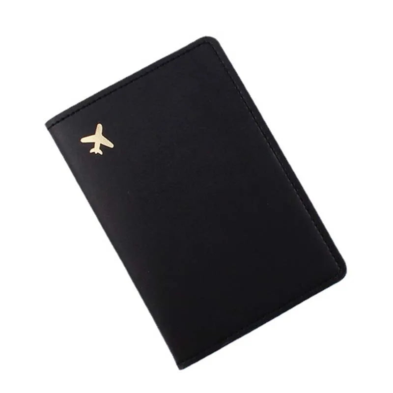 Fashionable Lover Couple Passport Cover Hot Stamping Simple Plane Design for Men and Women Travel Wedding Gift