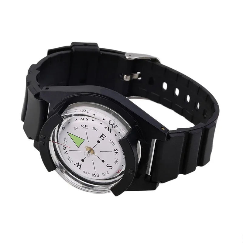 Tactical Wrist Compass Outdoor Camping Tool Survival Adventure Hiking Tourism Equipment Fishing Hunting Accessories Black Band