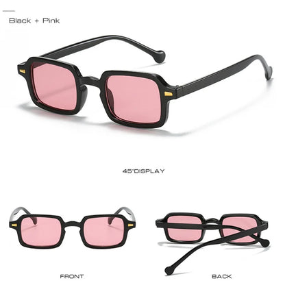 Gradient Shades Square Sunglasses - Fashionable Retro Trend