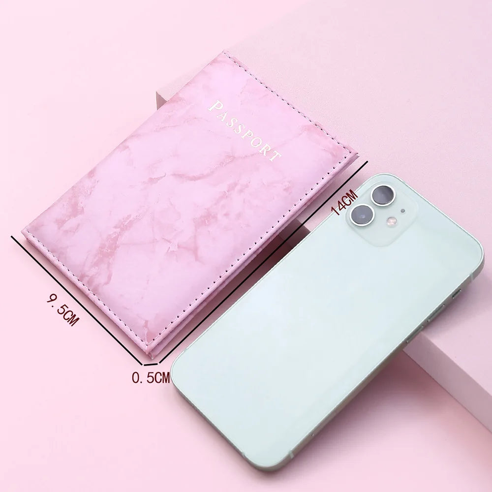 Marble Pattern Ticket Passport Holder Men Women Travel Protective Cover for ID Credit Card Wholesale