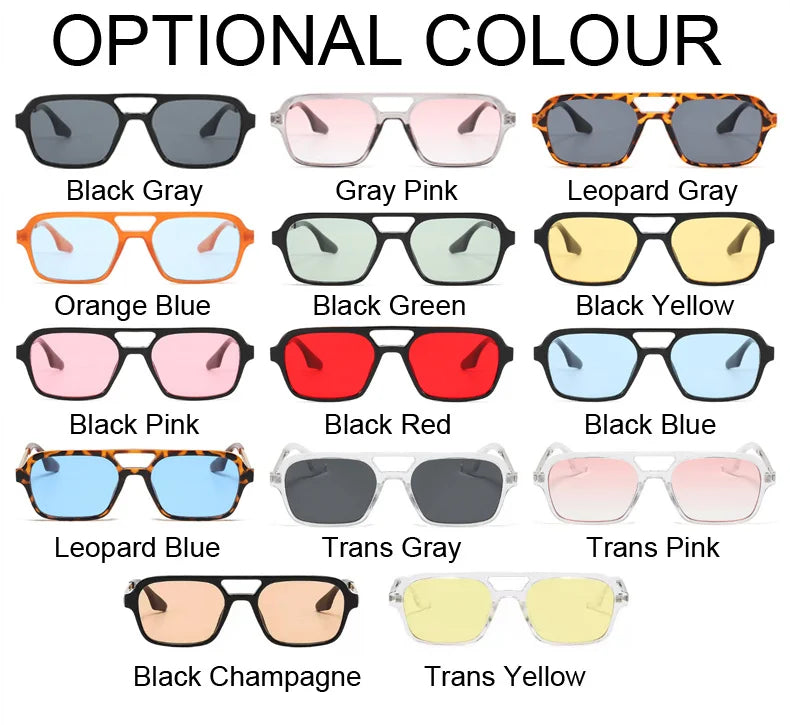 New Small Square Sunglasses - Retro Candy Colors for Women