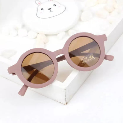 Trendy Children's Sunglasses: Frosted Glasses for 1-8 Year Olds with Decorative Runway Shades Parent-Child Style