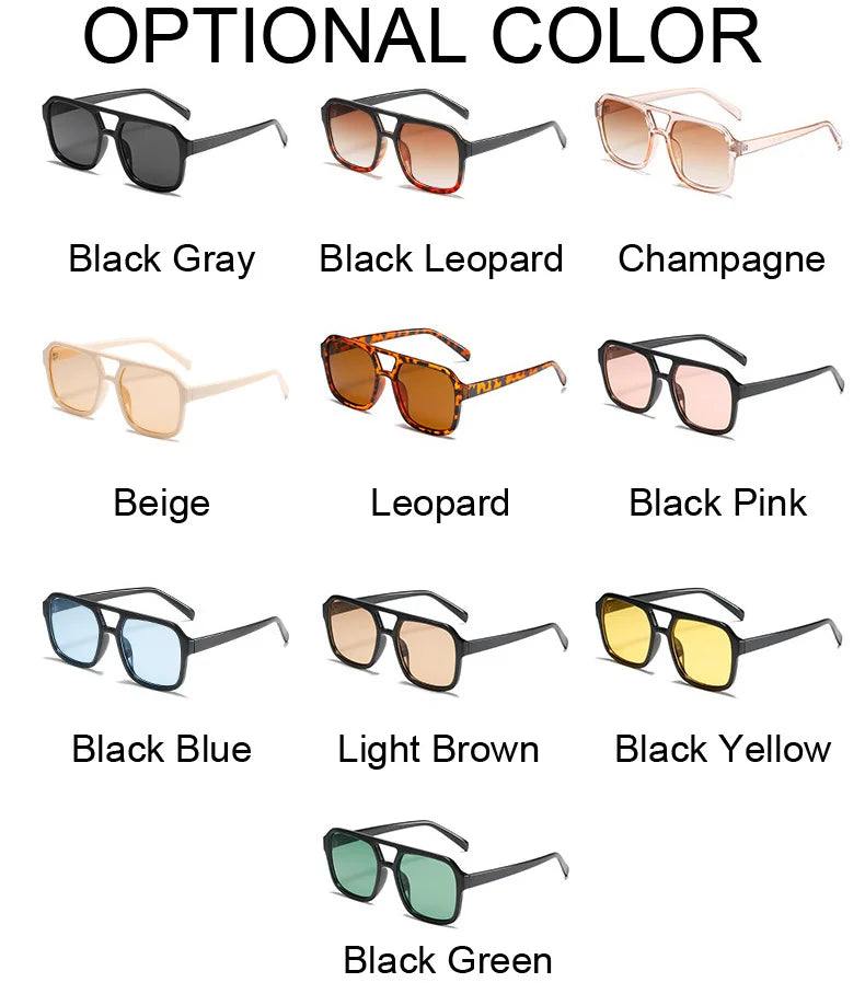 Fashion Square Sunglasses for Women - Classic Outdoor Eyewear