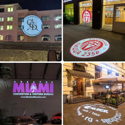 Custom Gobo Advertising Light Rersonnalisé Outdoor Waterproof IP67 Image Rotation  Led Logo Projector On Shop Entrance Floor