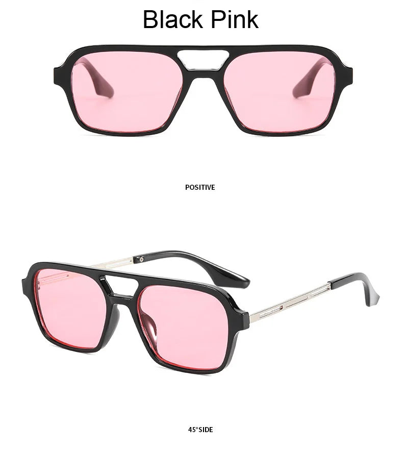 New Small Square Sunglasses - Retro Candy Colors for Women