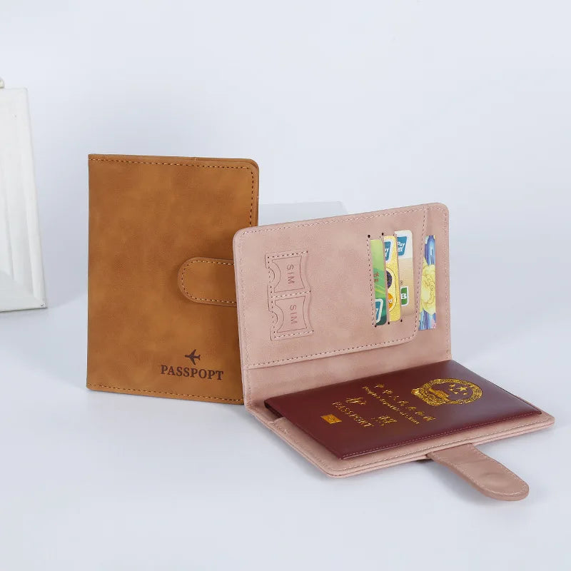 Leather Passport Holder Covers Case Waterproof Travel Credit Card Wallet Cute Passport Book for Women/Men Passport Cover