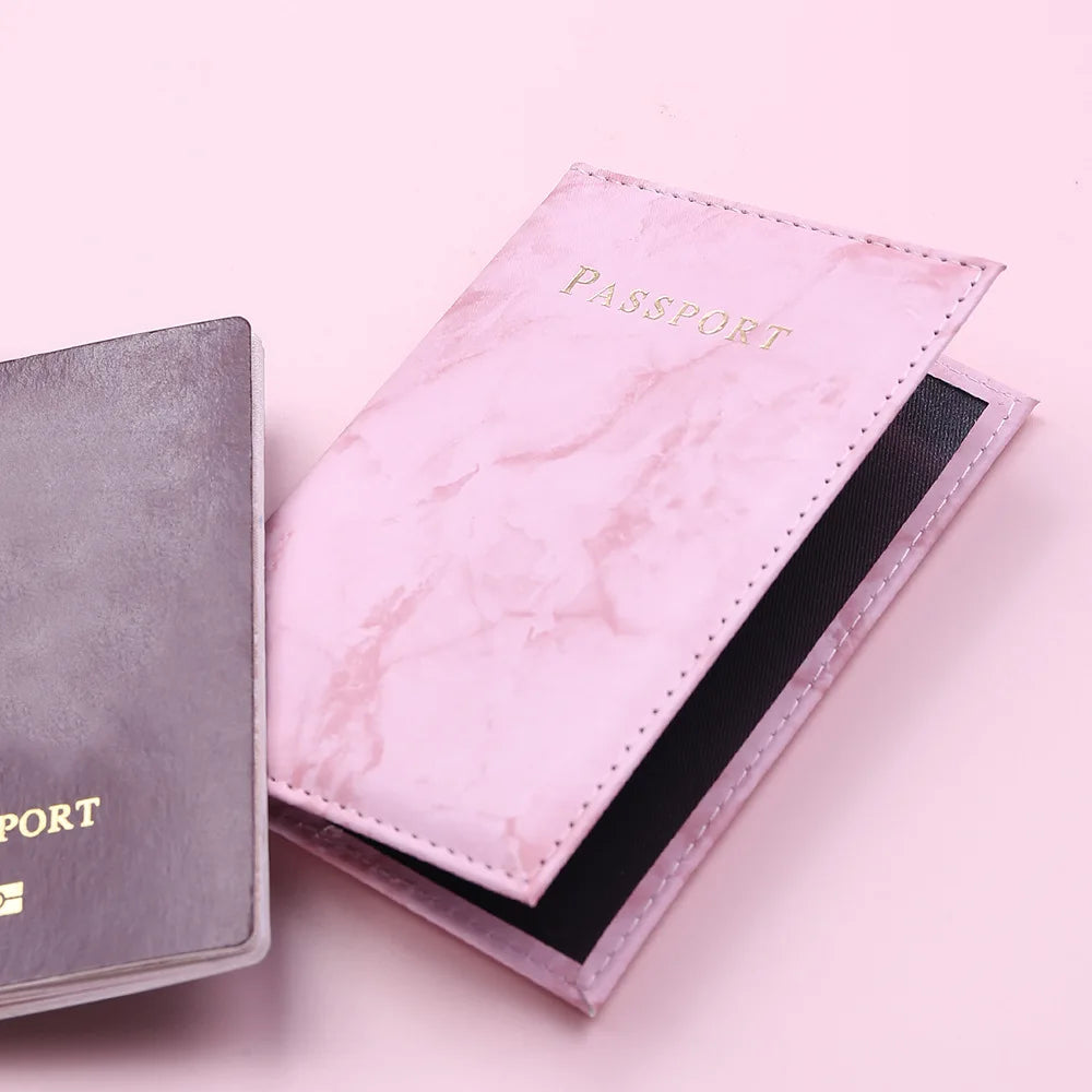 Marble Pattern Ticket Passport Holder Men Women Travel Protective Cover for ID Credit Card Wholesale