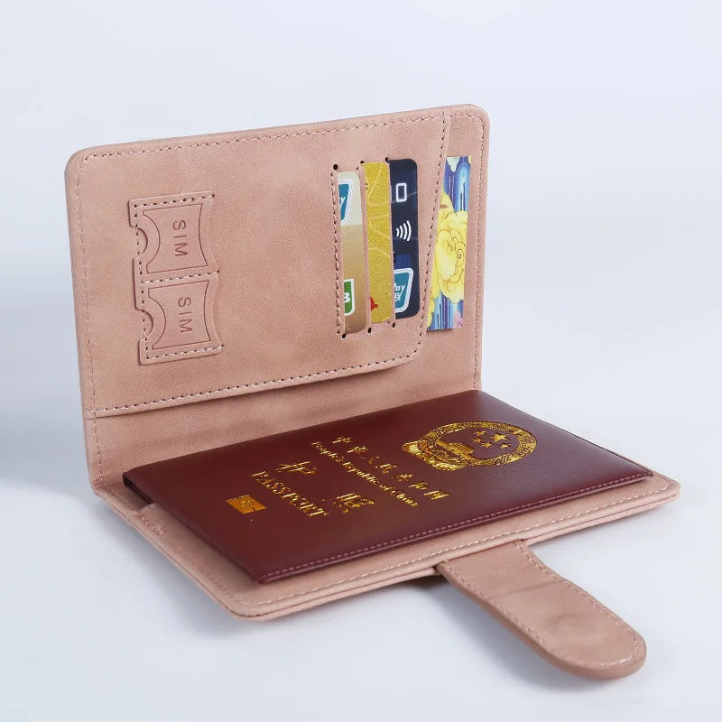 Leather Passport Holder Covers Case Waterproof Travel Credit Card Wallet Cute Passport Book for Women/Men Passport Cover