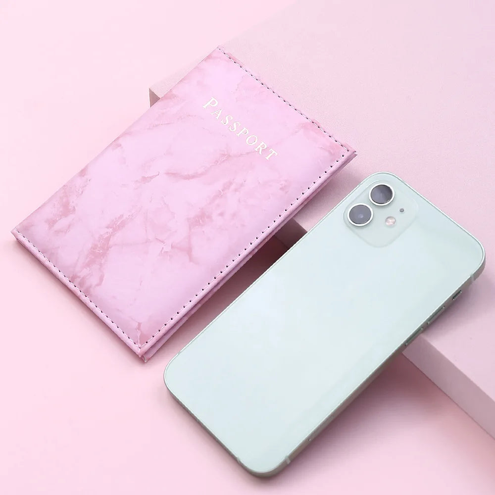 Marble Pattern Ticket Passport Holder Men Women Travel Protective Cover for ID Credit Card Wholesale