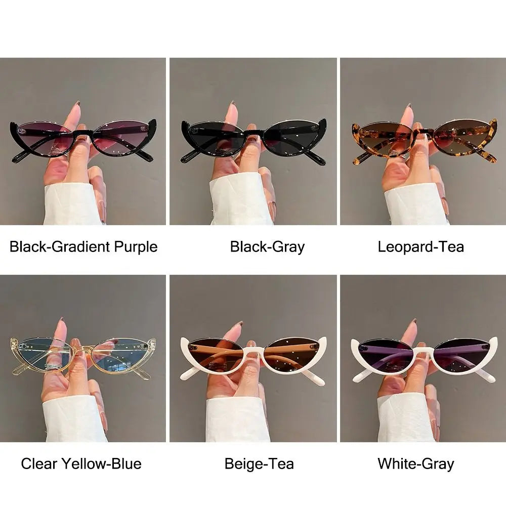 Trendy Vintage Half-frame Small Cat Eye Sunglasses for Women Composite Shades Luxury Brand Designer Sun Glasses with Eye-catching Luxury