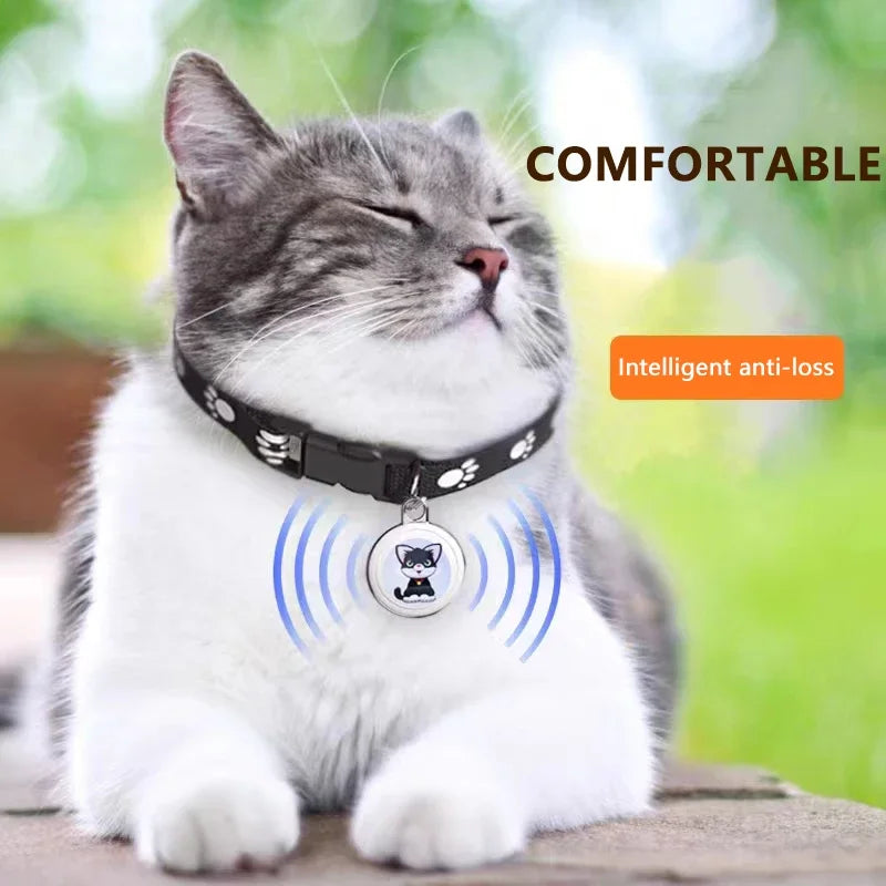 Waterproof GPS Tracker Bluetooth-Compatible Pet Anti-Lost Smart Wearable Dog Cat Collar with Real-Time Tracking