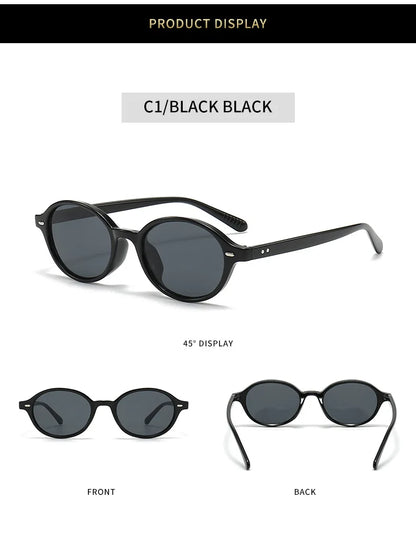 Retro Small Oval Sunglasses - Luxury Fashion Eyewear