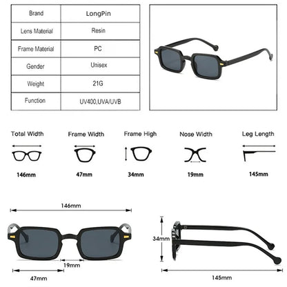 Gradient Shades Square Sunglasses - Fashionable Retro Trend