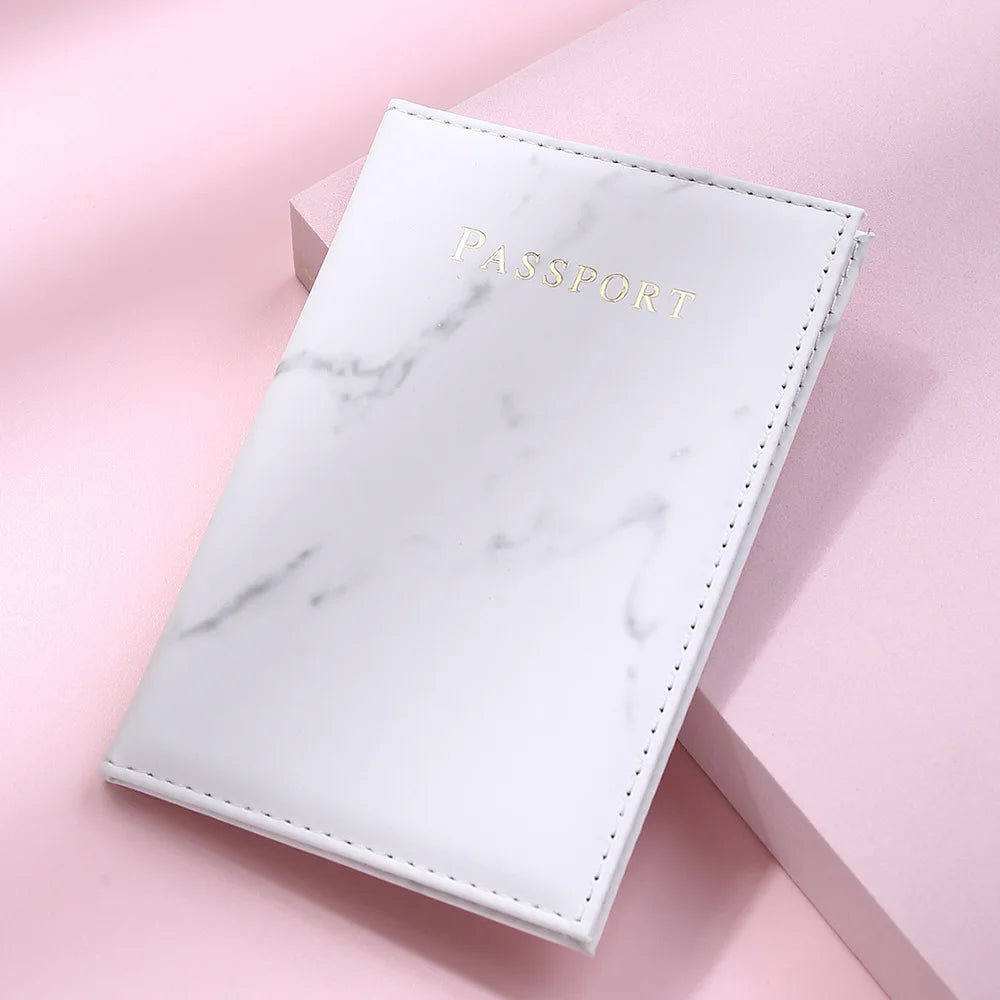 Marble Pattern Ticket Passport Holder Men Women Travel Protective Cover for ID Credit Card Wholesale