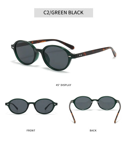 Retro Small Oval Sunglasses - Luxury Fashion Eyewear