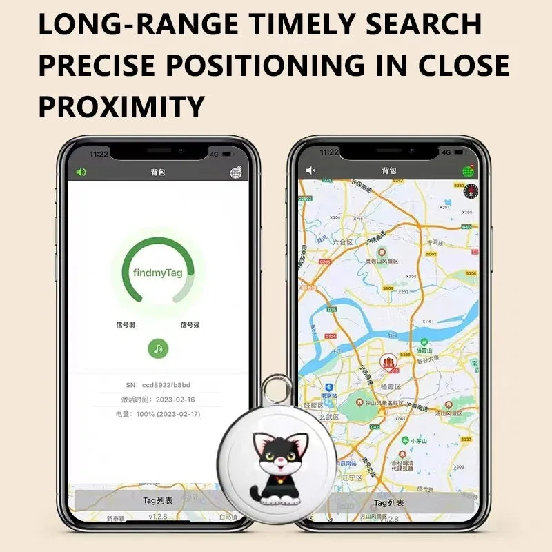 Waterproof GPS Tracker Bluetooth-Compatible Pet Anti-Lost Smart Wearable Dog Cat Collar with Real-Time Tracking