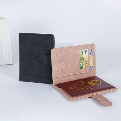 Leather Passport Holder Covers Case Waterproof Travel Credit Card Wallet Cute Passport Book for Women/Men Passport Cover