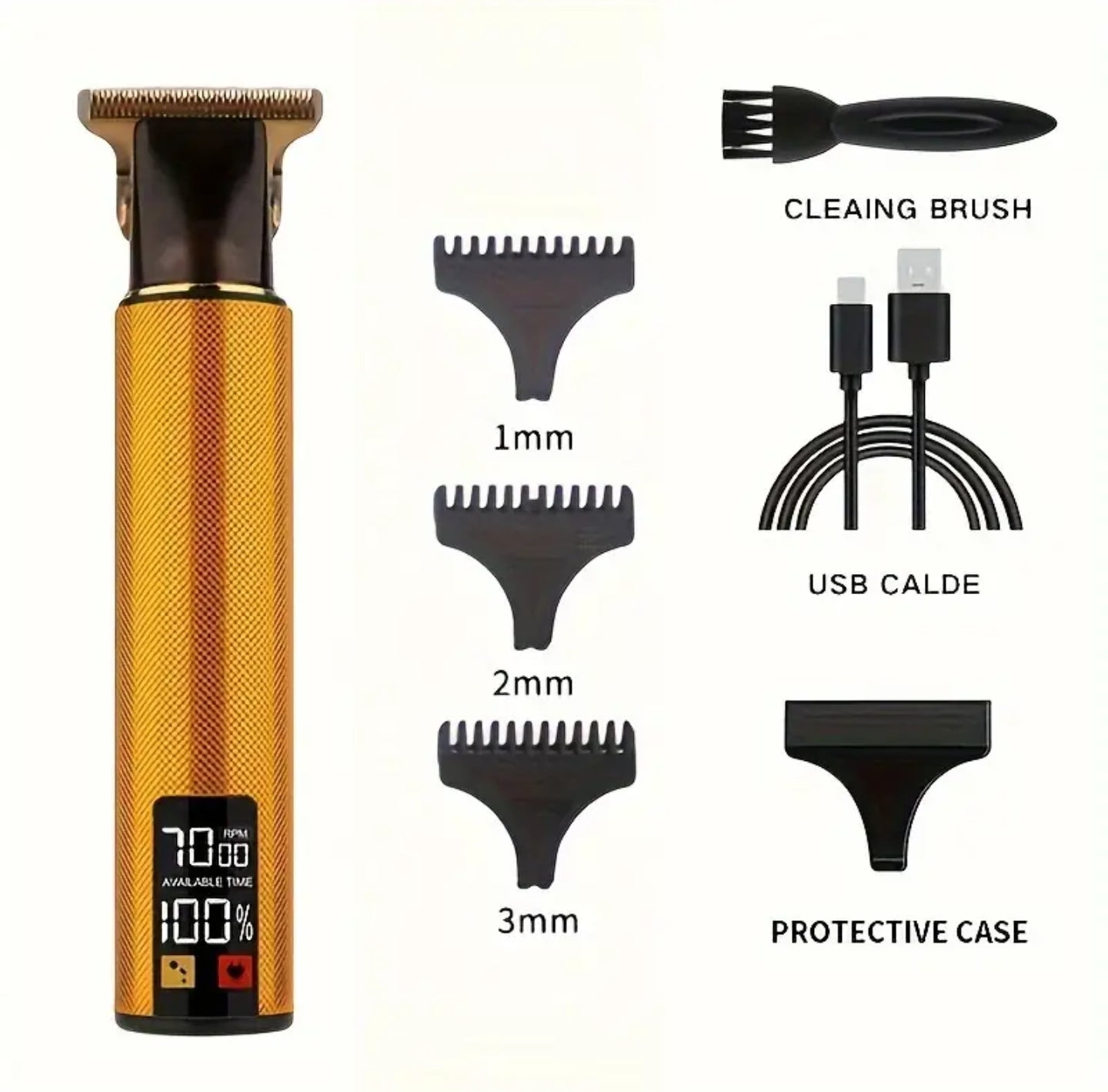 T9 Vintage Electric Hair Clipper Machine Rechargeable Man Shaver Hair Trimmer