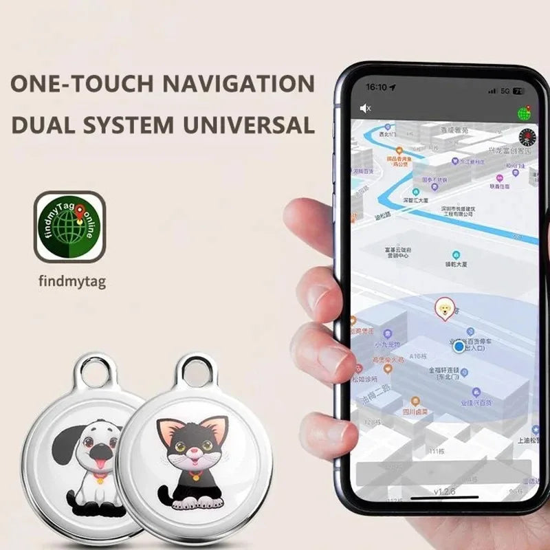 Waterproof GPS Tracker Bluetooth-Compatible Pet Anti-Lost Smart Wearable Dog Cat Collar with Real-Time Tracking