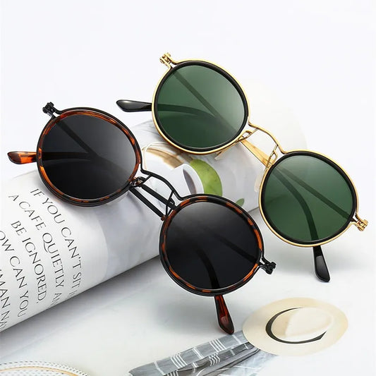 Retro Round Frame Sunglasses - Classic Unisex Design