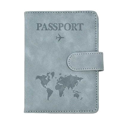 PU Leather Passport Cover Short Eye Catching Design Travel Wallet Protector Case With Credit Card Holder For Men and Women