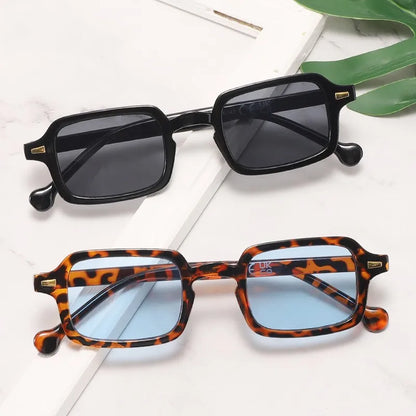 Gradient Shades Square Sunglasses - Fashionable Retro Trend