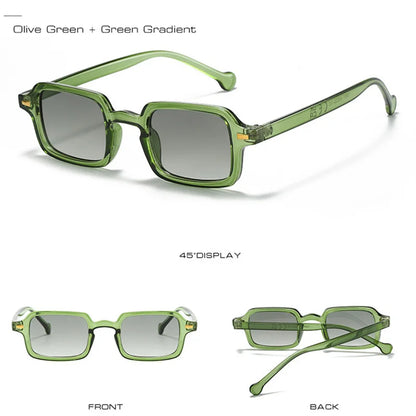 Gradient Shades Square Sunglasses - Fashionable Retro Trend