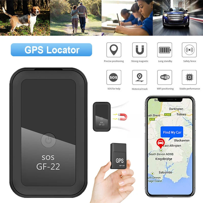 New GF-22 GPS Tracker Device Real Time Car Tracker Voice Control Mini Precise Positioning 2023 Anti-Lost Device Locator Device