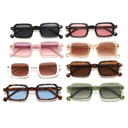 Gradient Shades Square Sunglasses - Fashionable Retro Trend