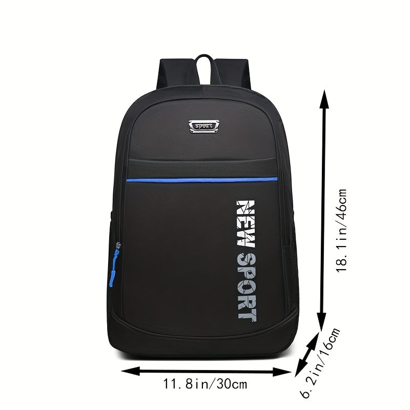 1pc Large Capacity Solid Color Backpack for Men and Women - Perfect for Casual Travel and School, Fits Laptops up to 15 Inches