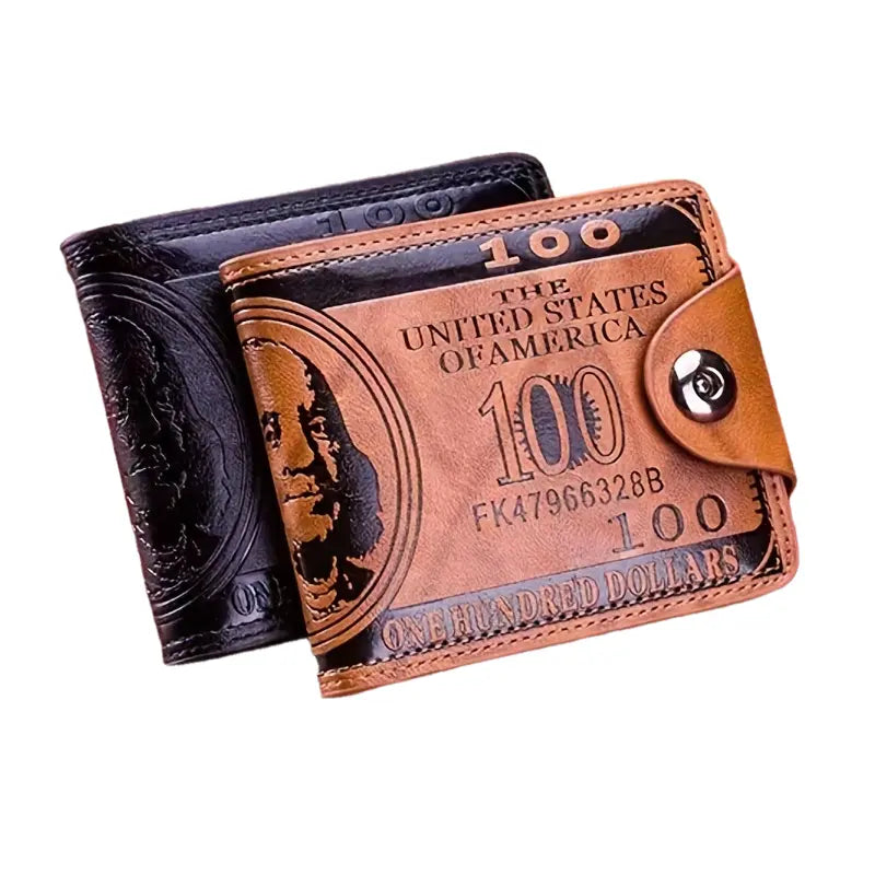 💼🎁 Exclusive Men's Novelty $100 Dollar Bill Wallet - The Perfect Blend of Style & Security! 🛡️💵"