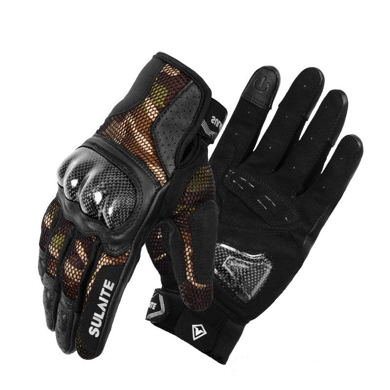 Motorcycle Riding Breathable Carbon Fiber Anti-drop Gloves