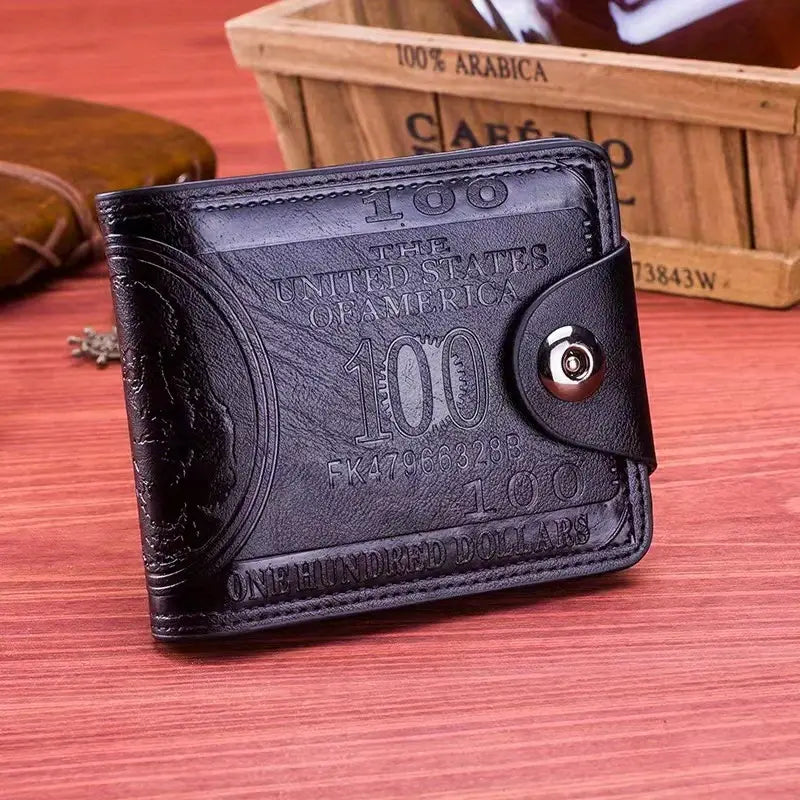 💼🎁 Exclusive Men's Novelty $100 Dollar Bill Wallet - The Perfect Blend of Style & Security! 🛡️💵"