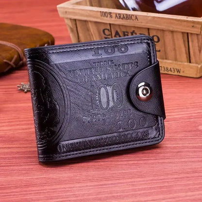 💼🎁 Exclusive Men's Novelty $100 Dollar Bill Wallet - The Perfect Blend of Style & Security! 🛡️💵"