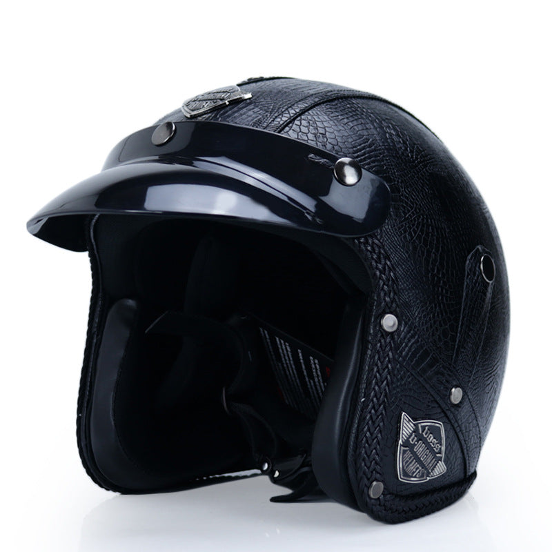 Optimize product title: Retro Male Motorcycle Helmet