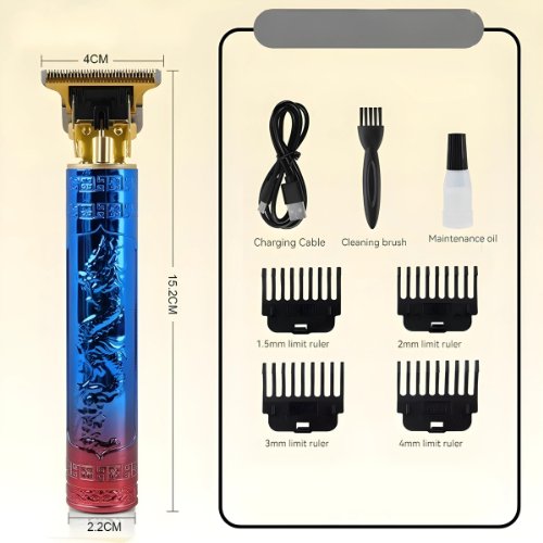 Hair Clippers for Men - T9 Barber Bald Electric Push Shear - Cordless & Corded Hair and Beard Trimmer - Merkanny